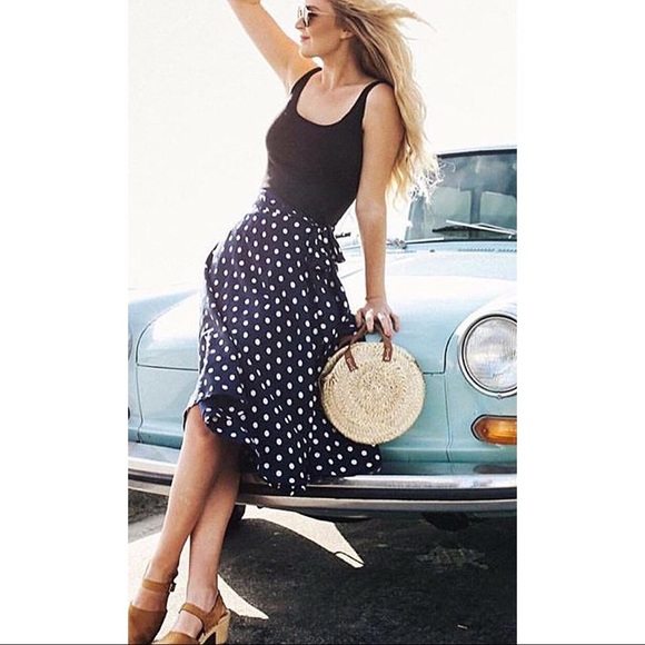 Anthropologie Dresses & Skirts - Anthropologie Ruffle Polka Dot Skirt